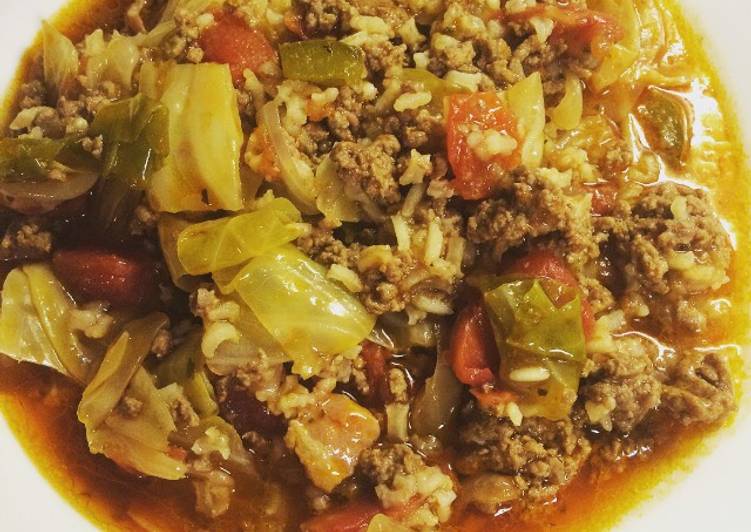 Beefy Cabbage rice soup Recipe by LISA DUNSON Cookpad
