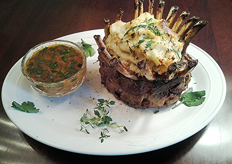 Crown Roast Rack of Lamb Filled with Mashed Potatos Recipe by fenway