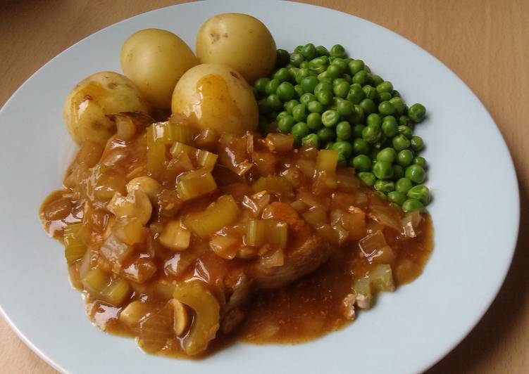 Vickys Smoked Paprika Pork Chop Casserole, GF DF EF SF NF Recipe by