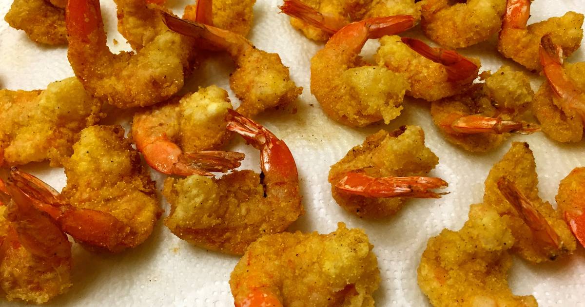 fried butterflied shrimp