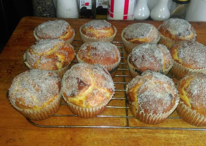 Resep Nutella muffins and crunchy peanut butter muffins