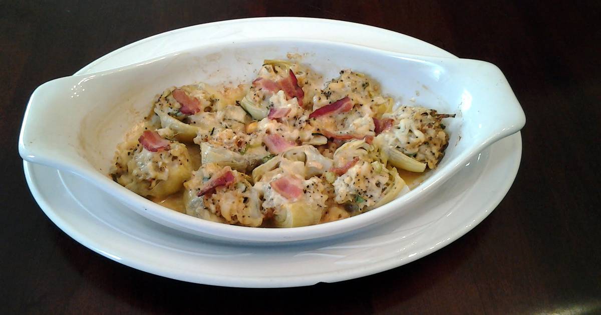Crab and Cheese Stuffed Artichoke Hearts Recipe by fenway Cookpad