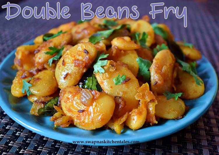 Easy double beans fry (lima beans fry) Recipe by Divya Swapna B R