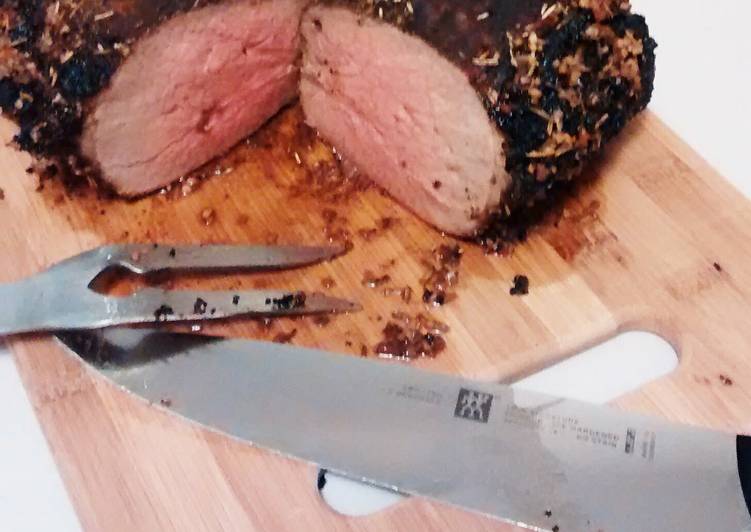 Coffee-Rubbed Smoked Beef Tenderloin Recipe by ChefItaliano - Cookpad