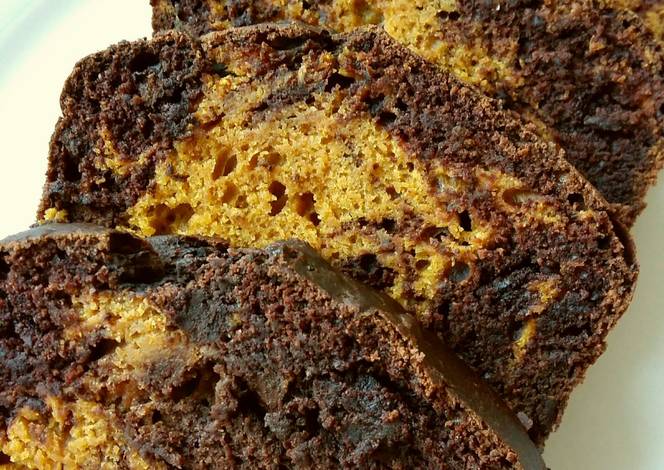 Resep Vickys Pumpkin Chocolate Marble Loaf