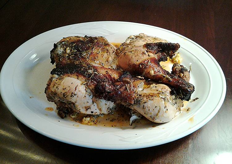 Herb Grilled Butterflied Whole Chicken Recipe by fenway Cookpad