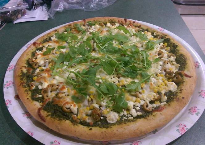 Resep Mike's Kale Pesto Pizza Resep Mike's Kale Pesto Pizza