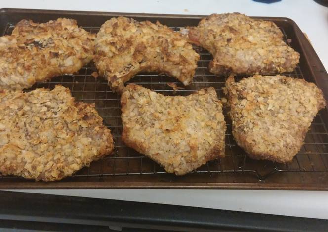 Resep Sour Cream & Onion Crusted Pork Chops Resep Sour Cream & Onion Crusted Pork Chops