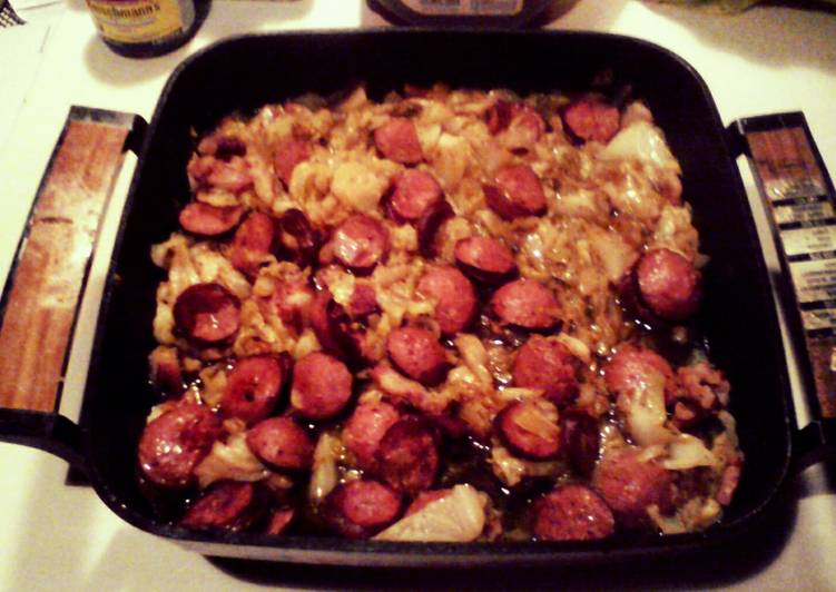 Fried Cabbage with Smoked Sausage Recipe by Raven - Cookpad