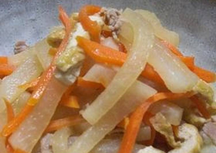 Comforting Simmered Daikon Radish, Carrot and Aburaage Recipe by cookpad.japan Cookpad