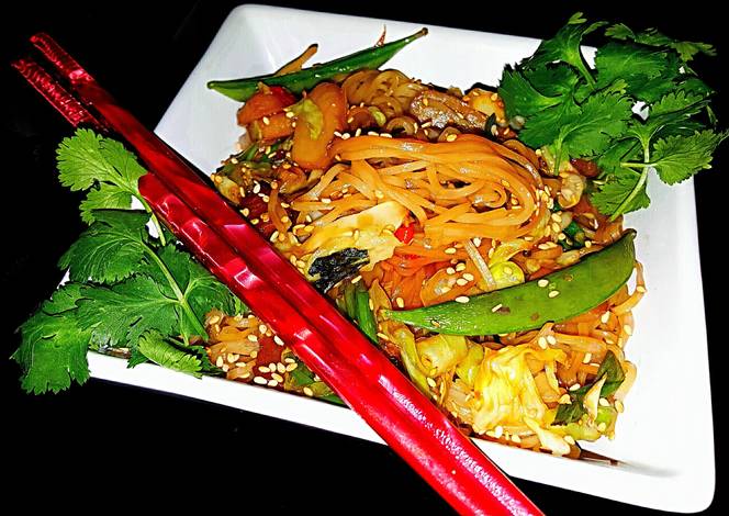 Resep Mike's Spicy Garlic Sesame Rice Noodles Resep Mike's Spicy Garlic Sesame Rice Noodles