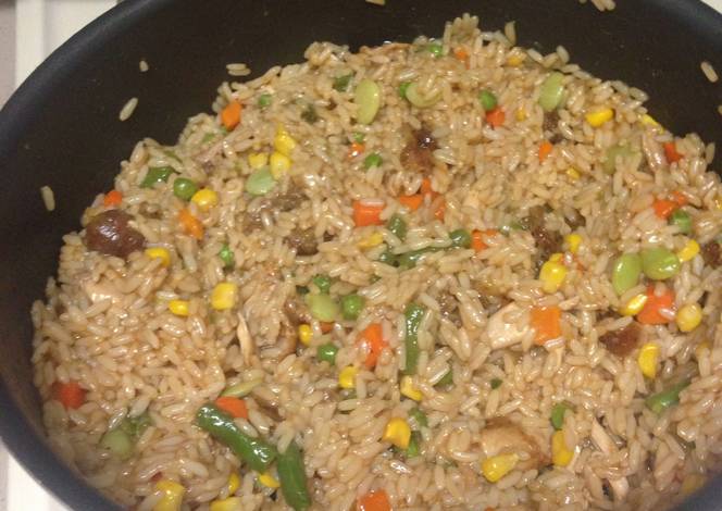 Resep Mixed Stir Fry Rice Resep Mixed Stir Fry Rice