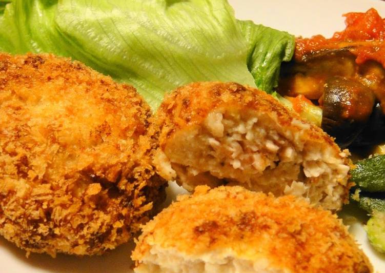 Creamy Minced Chicken Breast Creamy Cutlets Recipe by cookpad.japan