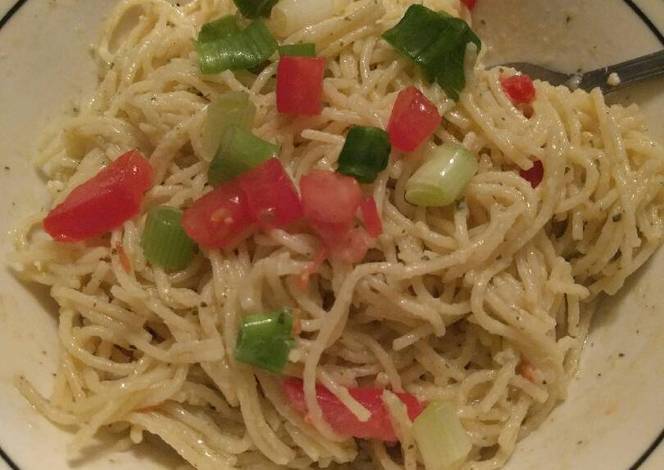 Resep Jenny's Heavenly Creamy Pesto Capellini Resep Jenny's Heavenly Creamy Pesto Capellini