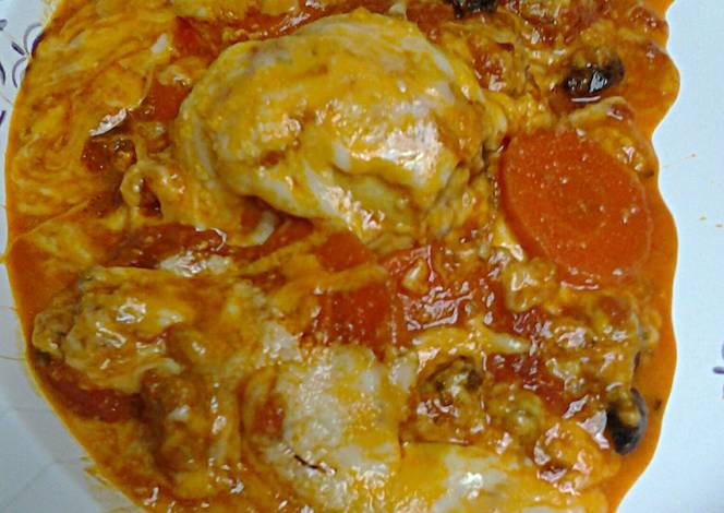 Resep Cheesy Chicken and Carrots in Tomatoes