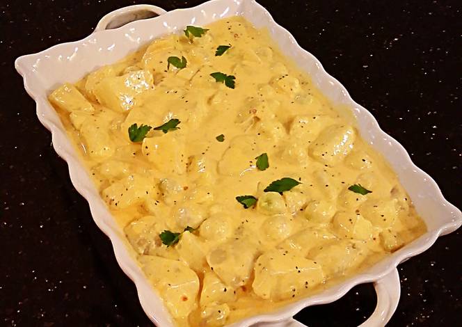 Resep Potatos and Pearl Onions in Romano Cream Sauce