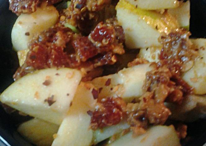 Resep Spicy Pepperoni, Apple Salad