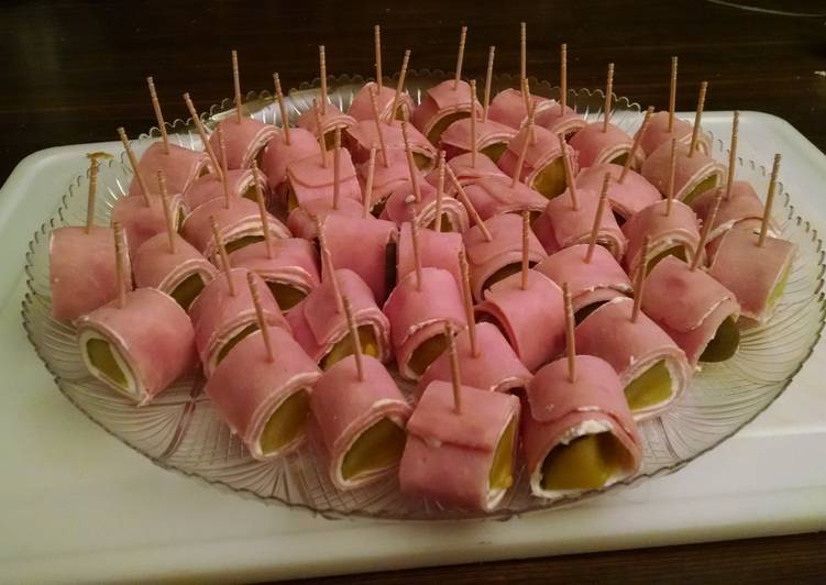 Ham and pickle Hors D'oeuvre Recipe by Tina Cookpad