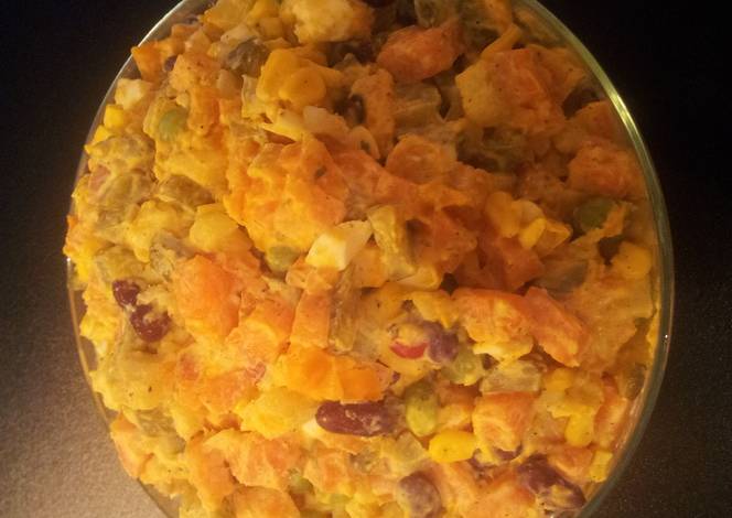 Resep Russian salad - skinny version Resep Russian salad - skinny version