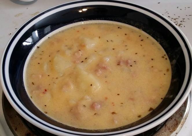 Resep The Bacon Cheddar Potato Soup Resep The Bacon Cheddar Potato Soup