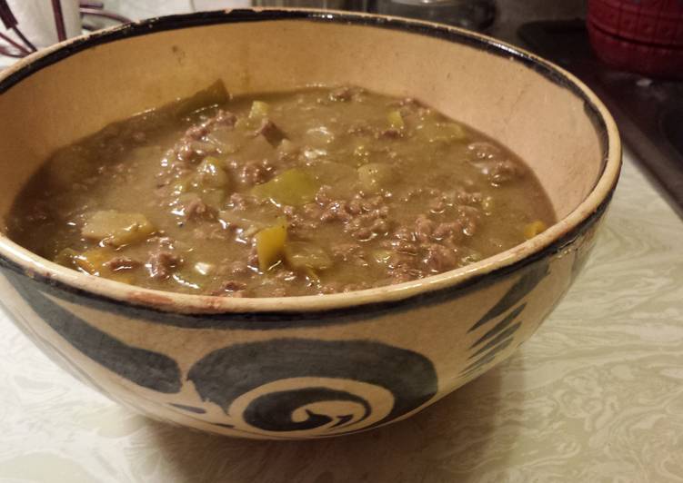 Ground beef green chili Recipe