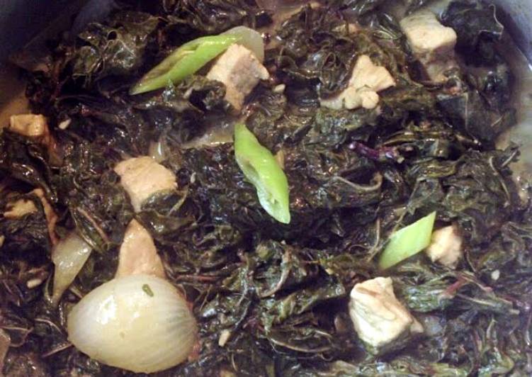 Creamy Dried Taro Leaves Recipe by iammickobelen - Cookpad