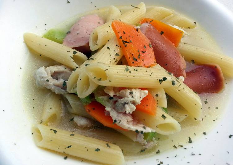 Penne In Chicken Soup Recipe by LG - Cookpad