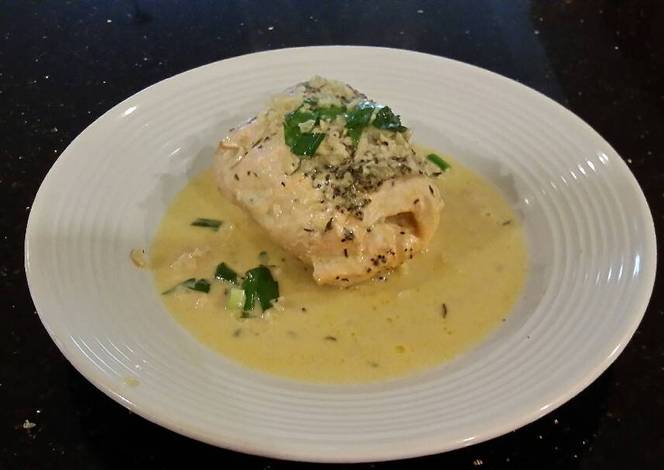 Resep Salmon Fillets Cordon Bleu In a Lemon/ Lime Butter Sauce