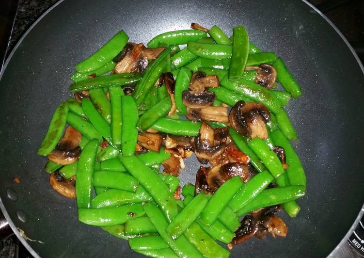 Stirfry Sugar Snap Peas & Mushrooms Recipe by Fo Fa Cookpad