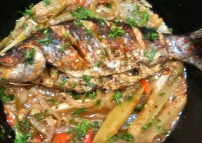 Resep Fish in mango pool Resep Fish in mango pool