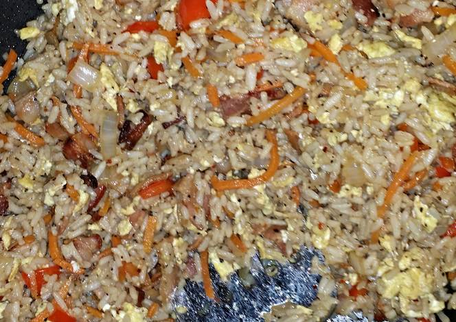 Resep Bacon fried rice