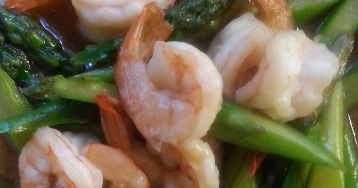 Shrimp and asparagus in oyster sauce Recipe by mtonehongsa Cookpad