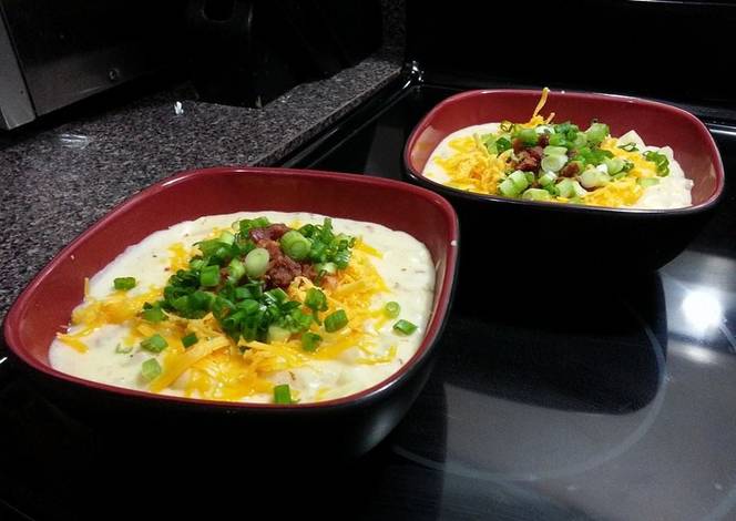 Resep ULTIMATE loaded baked potato soup Resep ULTIMATE loaded baked potato soup