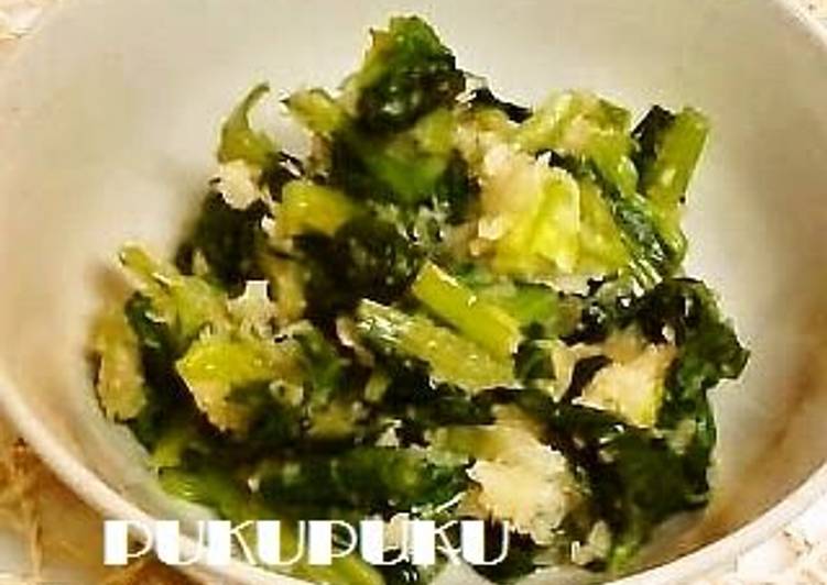 Super Easy Komatsuna Tossed with Grated Daikon Radish Recipe by cookpad
