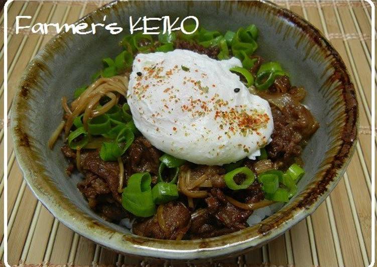 Beef, Egg, and Onion Rice Bowl Recipe by cookpad.japan Cookpad