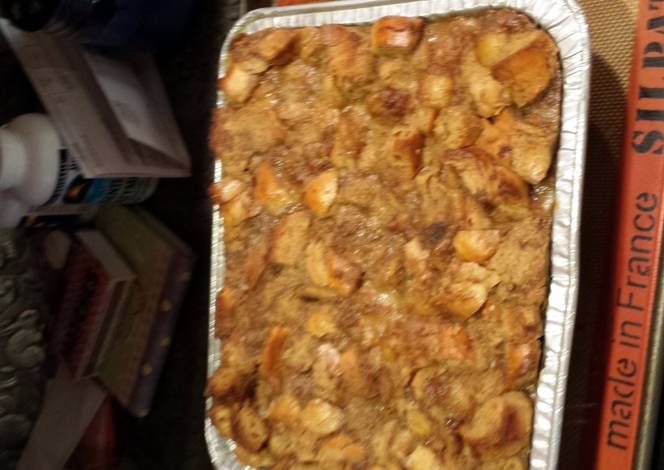 Resep Banana foster bread pudding Resep Banana foster bread pudding