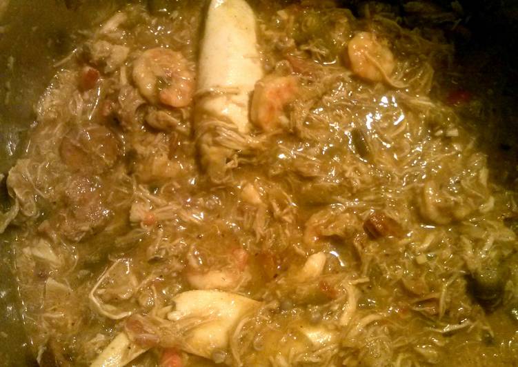 Shrimp Sausage Chicken & Crab Gumbo Recipe by Uncle Yumm Cookpad
