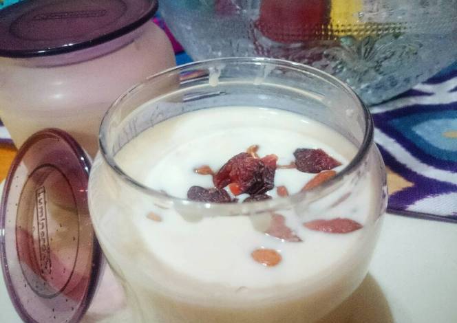 Resep Overnight Oatmeal with Almonds & Dried Cranberries