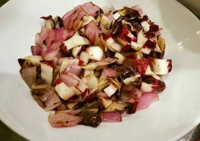 Resep Grilled Radicchio, Red and Yellow Onion