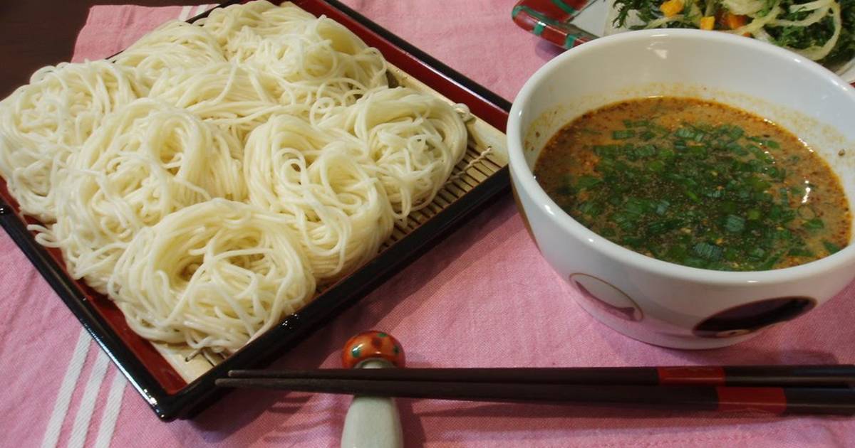 Dipped Somen Noodles In Sesame Dipping Sauce Recipe by cookpad.japan