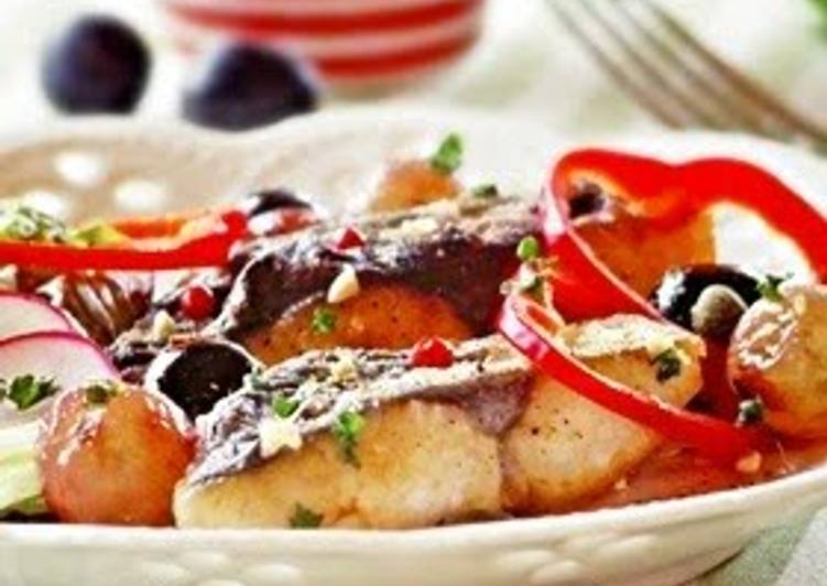 Garlic Sautéed White Fish in Grape Sauce Recipe by cookpad.japan Cookpad