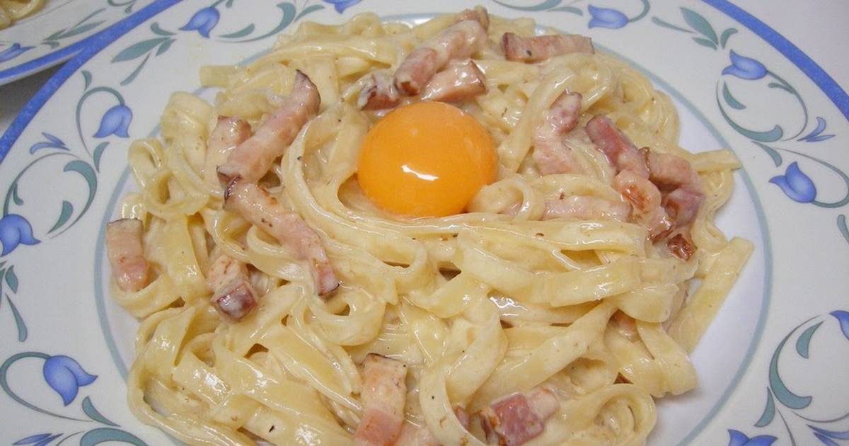 Spaghetti recipe Home! Cuisine  Italian spaghetti at  japanese Recipe Creamy Carbonara creamy  cookpad by