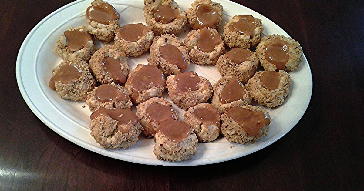 CaramelNut Thumbprint Cookies Recipe by fenway Cookpad