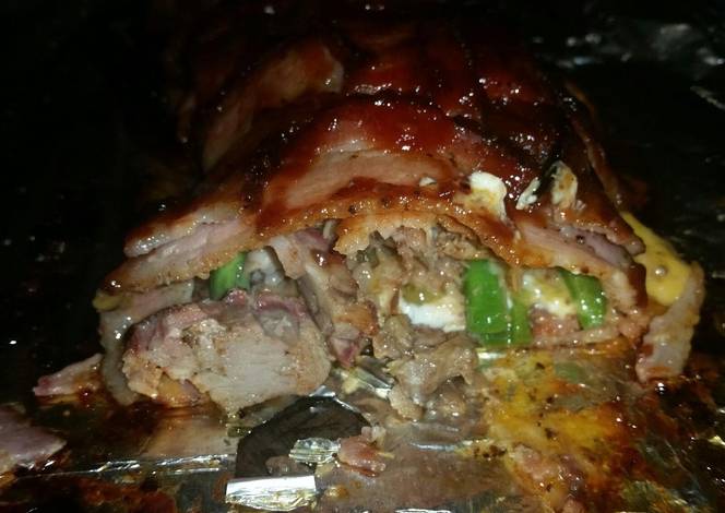 Resep Pulled Pork Bacon Bomb