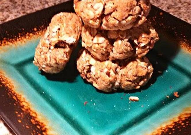 Resep Almond oatmeal agave cookies