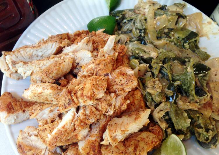 Chicken Fajitas with Rajas con Crema Recipe by Alexander Mitchell Cookpad