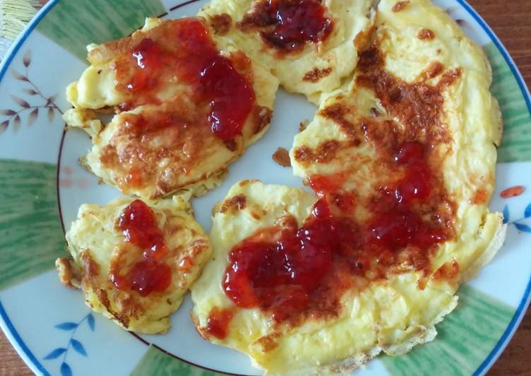 Polish omelette with jam Recipe by jkowalczyk17 Cookpad