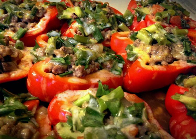 Stuffed Red Bell Peppers (Without Rice) Recipe by Erica Cookpad
