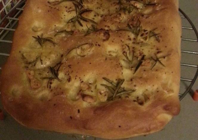 Resep Garlic & Rosemary Foccacia Resep Garlic & Rosemary Foccacia