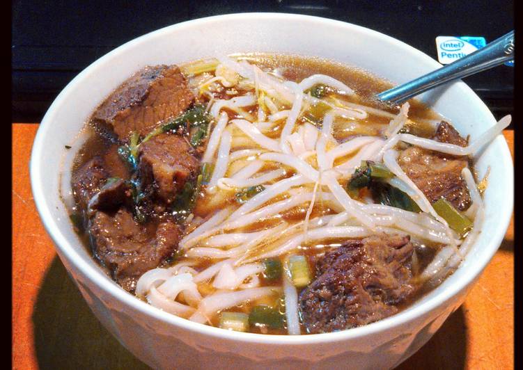 Thai Beef Noodle Soup : Thai Beef Noodle Soup Recipe — Dishmaps : Add noodles and bean sprouts;